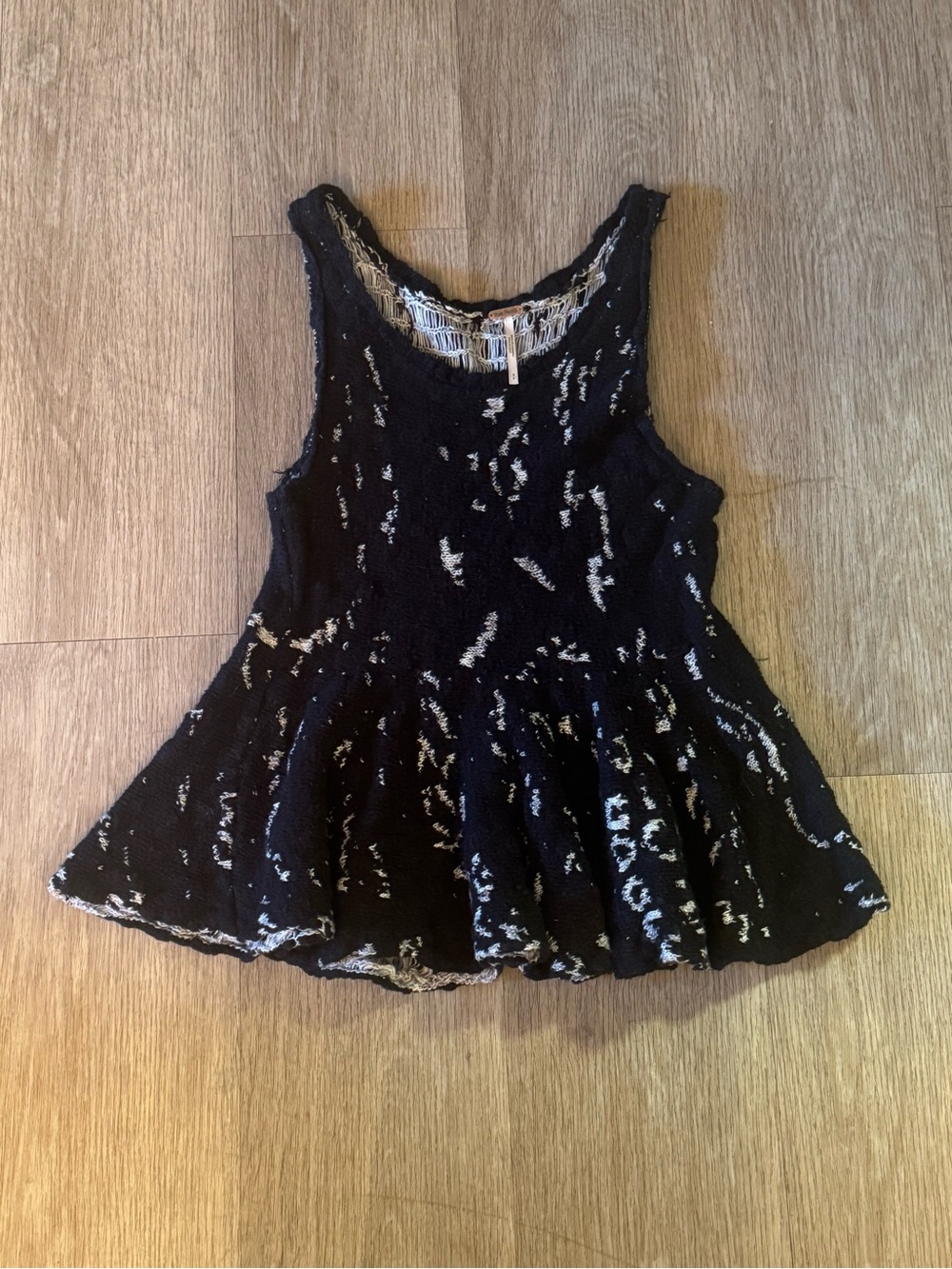 Free People Sweater Top Sleeveless Peplum Size S